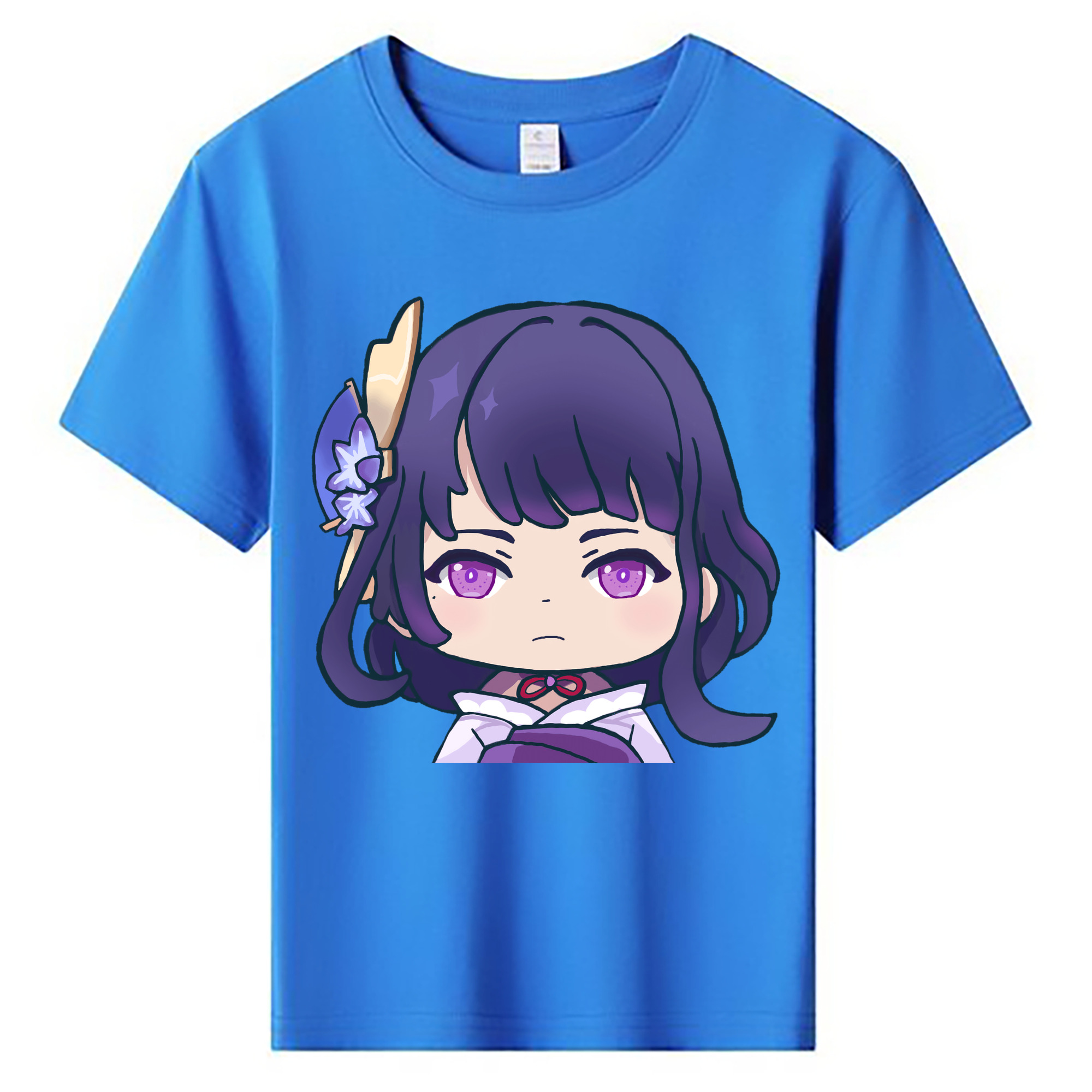 げんし神 雷電将軍 らいでんしょうぐん genshin Raiden Shogun 綿100％キッズTシャツ（フロントプリント）